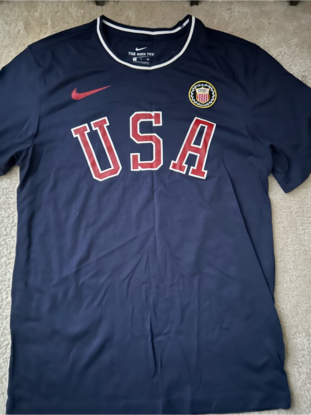 Nike Navy USA Red & White Graphic Tee